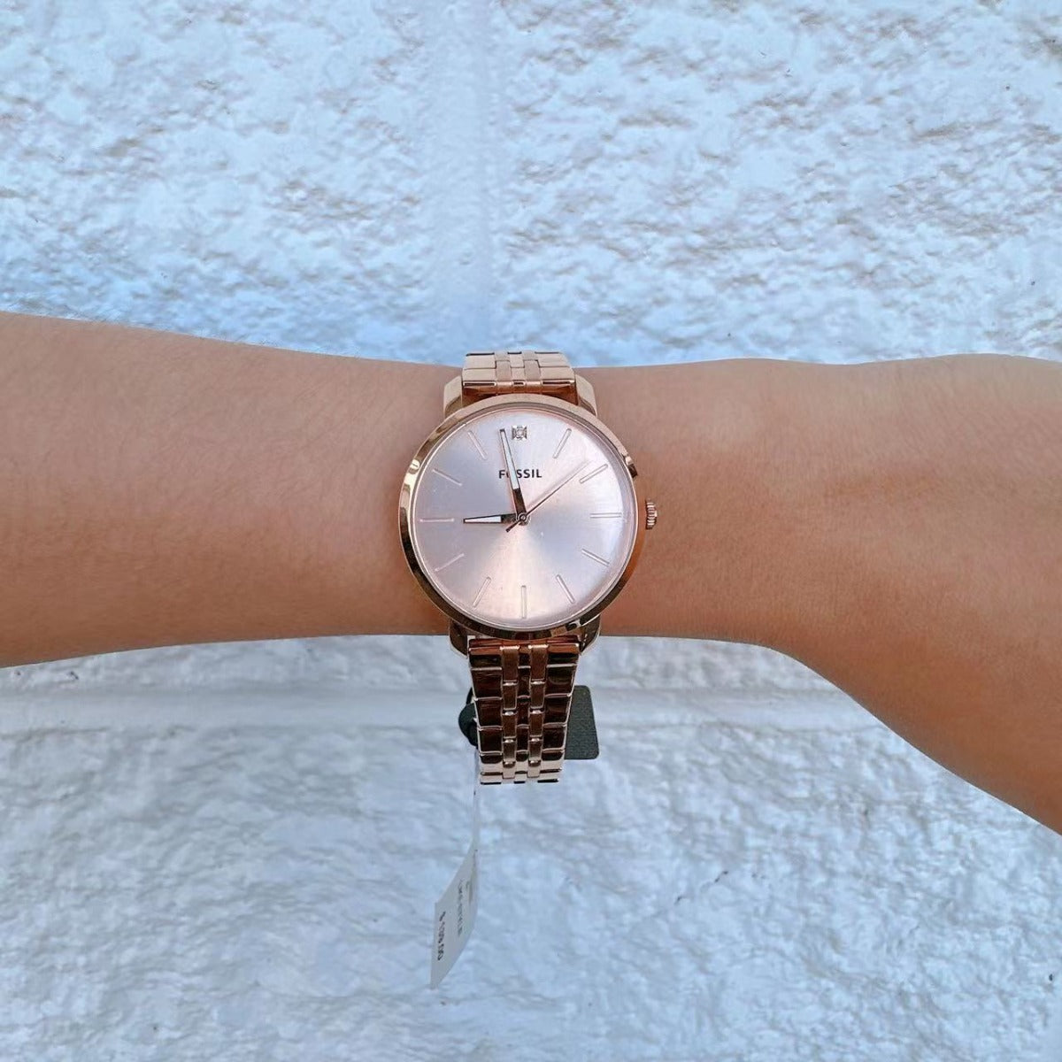 Fossil BQ3567 Lexie Luther Three-Hand Rose Gold-Tone Stainless Steel Watch Fossil BQ3567 Lexie Luther Three-Hand Rose Gold-Tone Stainless Steel Watch